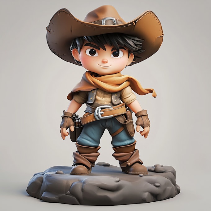 create 3d chibi character modeling for you