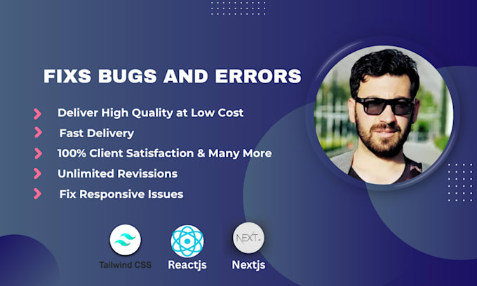 quickly fix bugs in react, nextjs or any website errors and issues