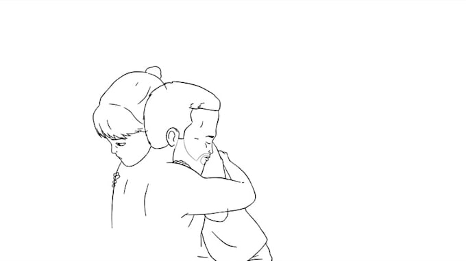 create 2d traditional animation, frame by frame, line art, character animation
