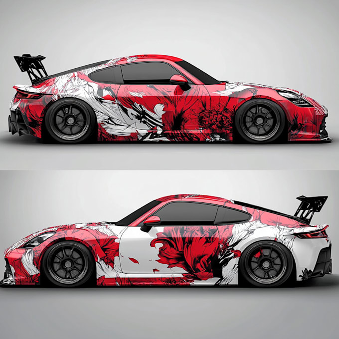 draw  unique car wrap, design, truck wrap, vehicle wrap