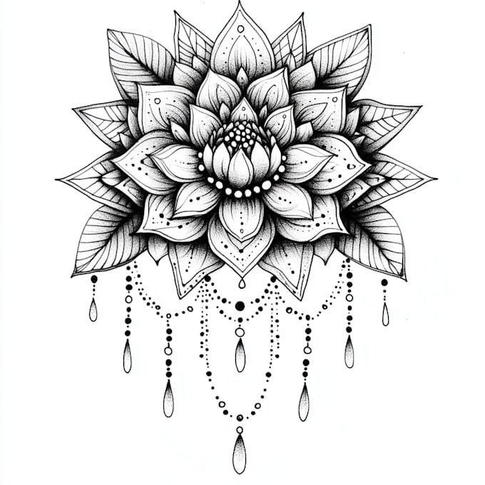 create mandala or fine line tattoo design in my style
