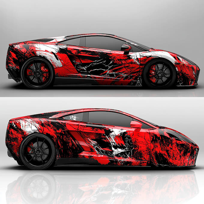 create clean and creative vehicle wrap for car