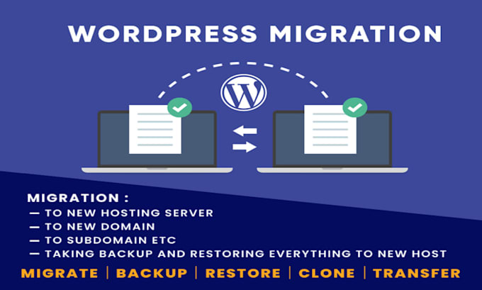 migrate transfer backup and move your wordpress website