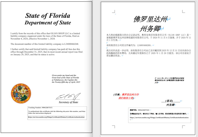 english chinese translation and proofreading