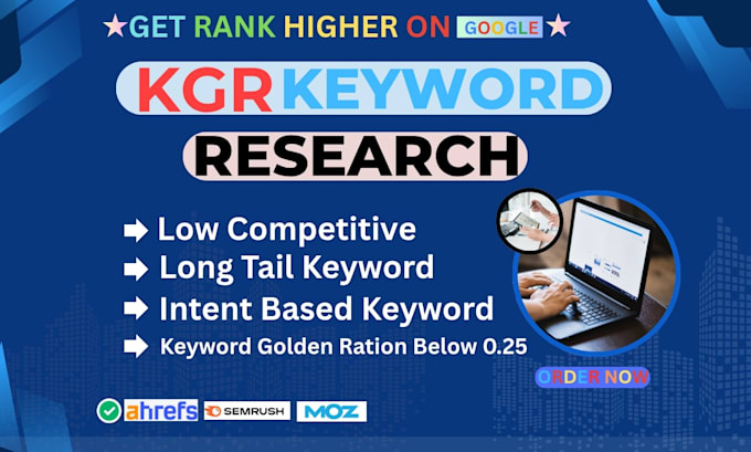 do kgr keyword research with long tail, seo competitor analysis