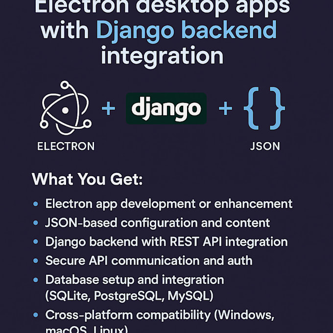 develop and debug electron desktop apps with django backend integration