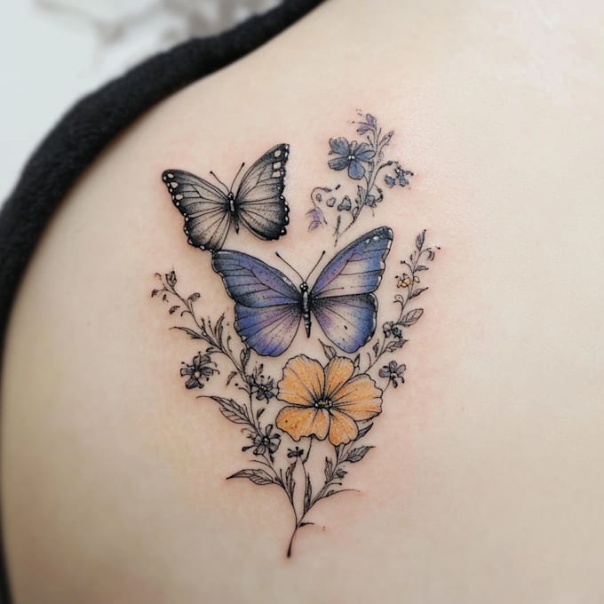 do minimal linework tattoo design for you