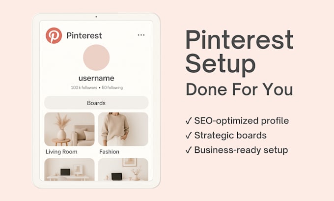 set up your pinterest account with SEO, boards and branding