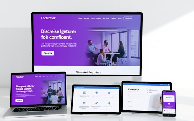 design a responsive landing page with HTML CSS  javascript