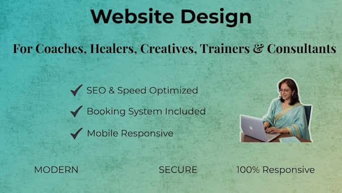 design a website for coaches, healers, trainers and consultants