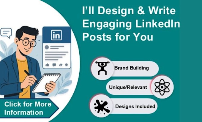 write engaging linkedin posts with designs
