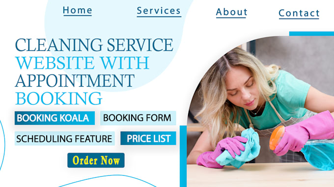 design a responsive cleaning service booking website with bookingkoala, launch27