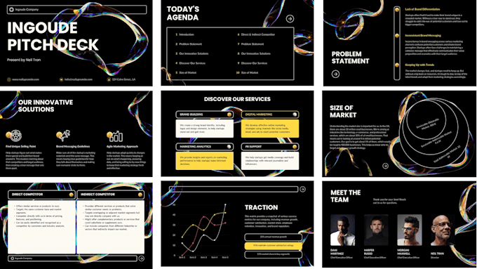 Design investor pitch deck, google slides design presentation templates ...