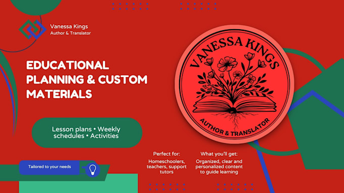 design lesson plans, weekly schedules or custom school material