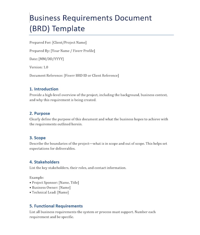 create professional brds process flows and use cases