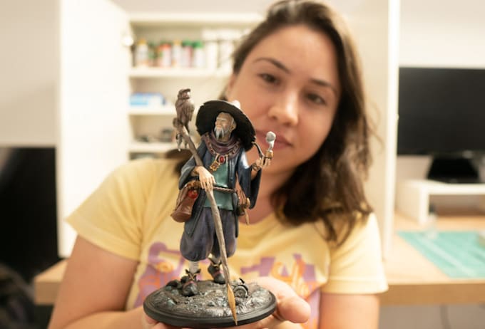sculpt 3d characters, sculpt miniature, action figure, dnd fantasy, bobblehead
