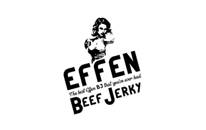 design minimal beef restaurant food logo