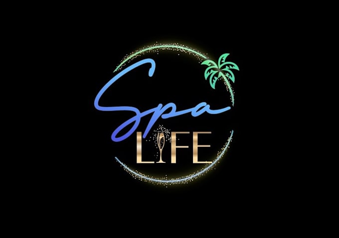 design awesome spa life logo