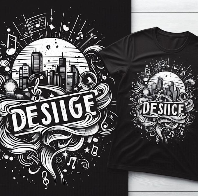 make hand drawn t shirt dance studio logo