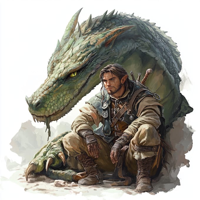 paint your dark fantasy dnd character illustration
