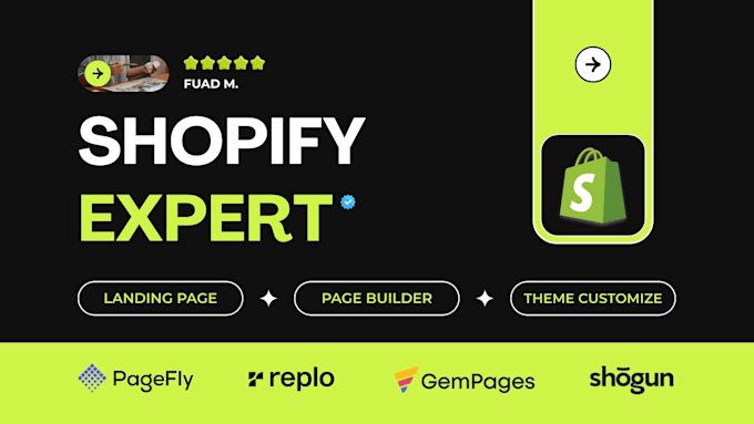 clone or design shopify landing page with pagefly, replo, gempages