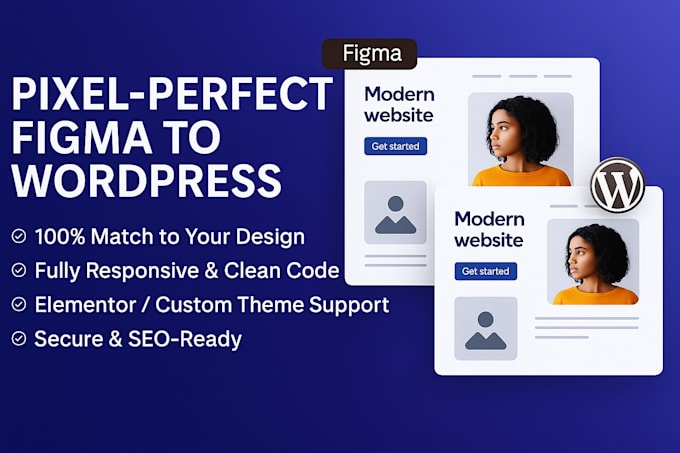 convert your figma design to responsive wordpress site