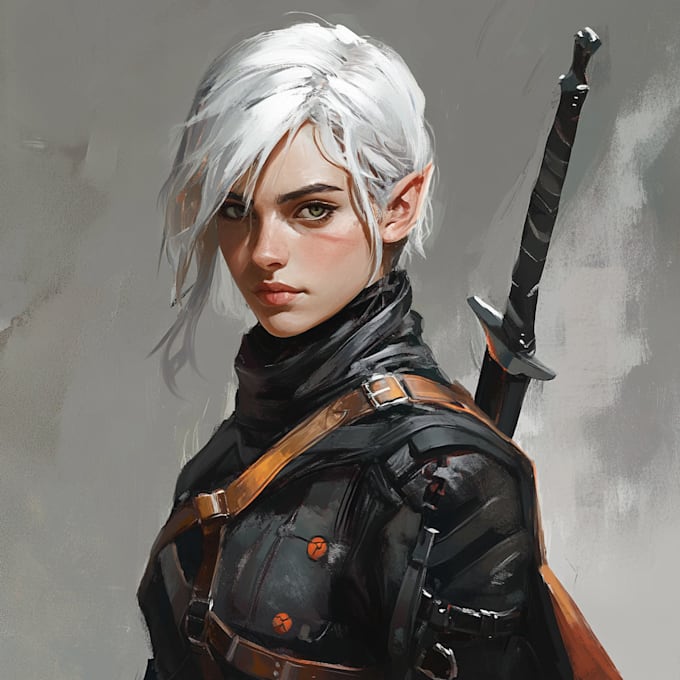 paint a full body portrait of your scifi fantasy character