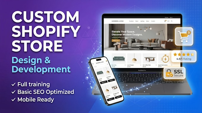 create and design your custom shopify ecommerce website