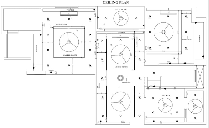 create ceiling , electrical and reflected plan