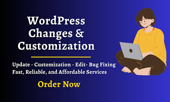 make wordpress changes, edit wordpress, wp customization wordpress customization