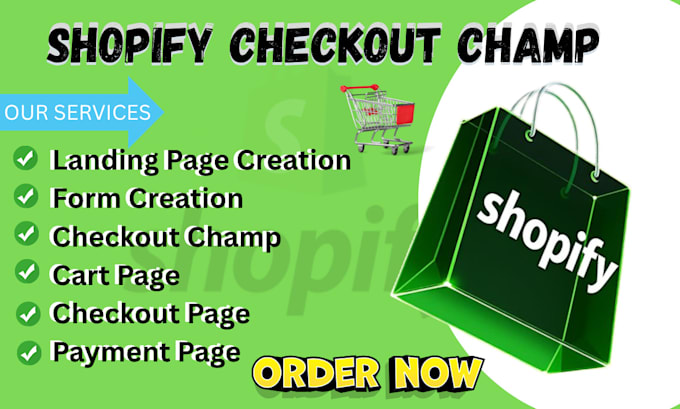 design shopify cart, checkout page customization and checkout champ integration