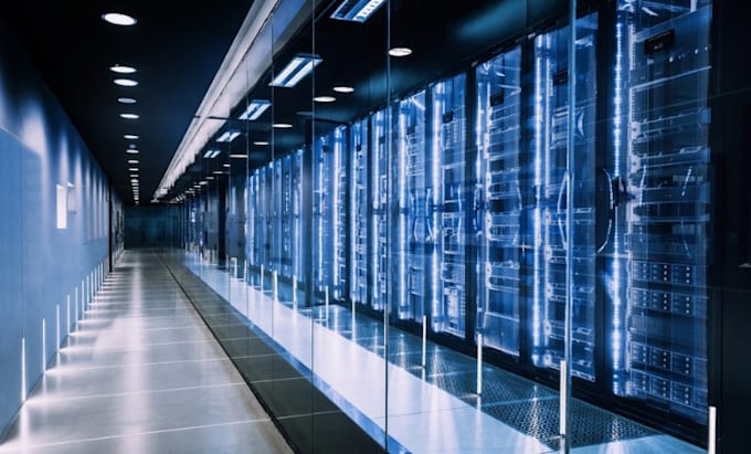 do cgi ai data center, server room, storage room, warehouse