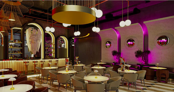 render interior restaurant design,hookah bar,pubs,eatery render,event hall,zwcad