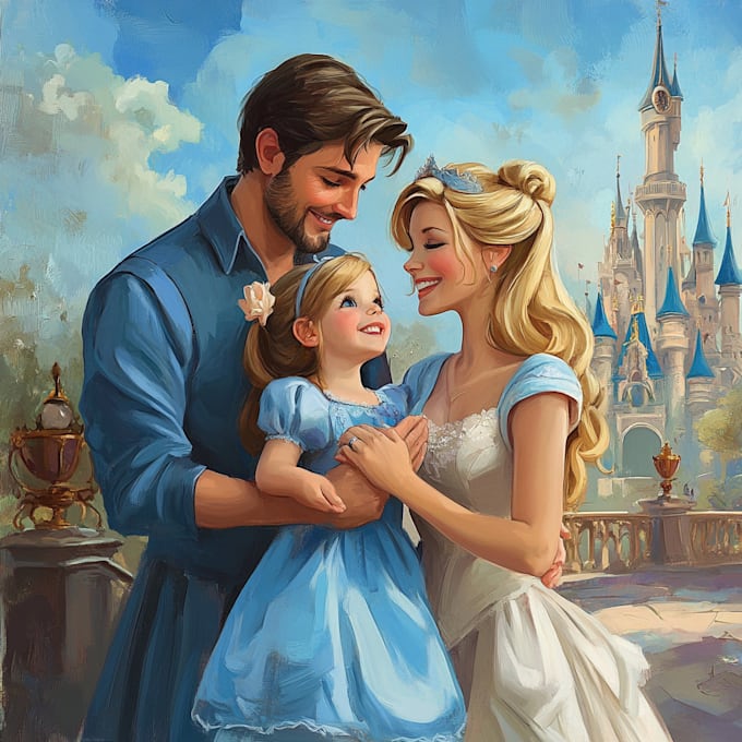 design a disney family portrait