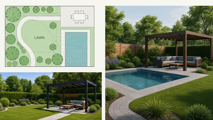 design beautiful landscape layouts and 3d garden visualization