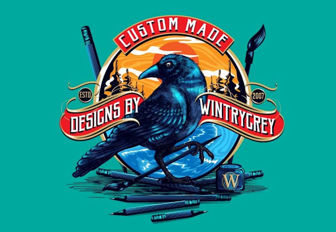 create unique vintage art and  design for your brand or project