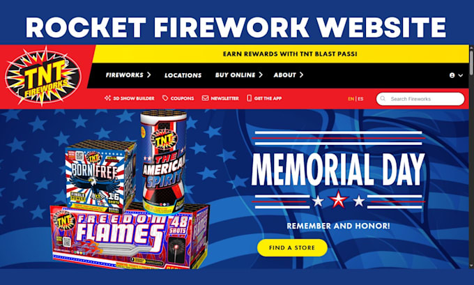 build rocket firework shopify store rocket firework website firework store