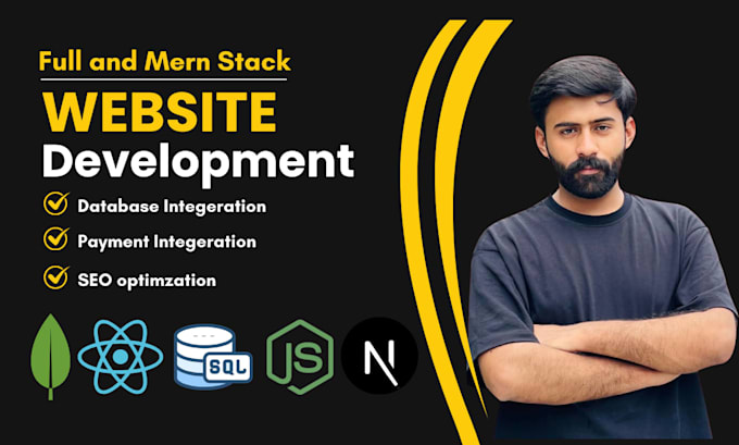 build custom website in nextjs, reactjs as full stack web developer