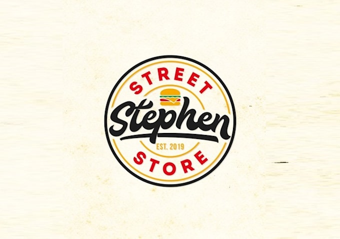 design powerful old fashioned take away store logo