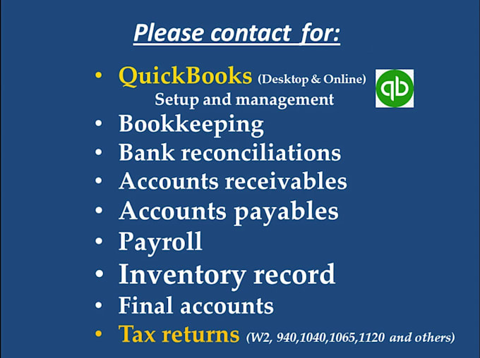 do quickbooks and excel bookkeeping