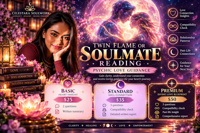 do a twin flame or soulmate reading and psychic love guidance