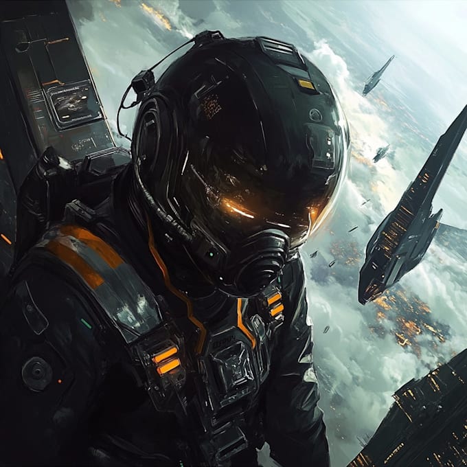 Make a sci fi illustration for you by Seolowing | Fiverr