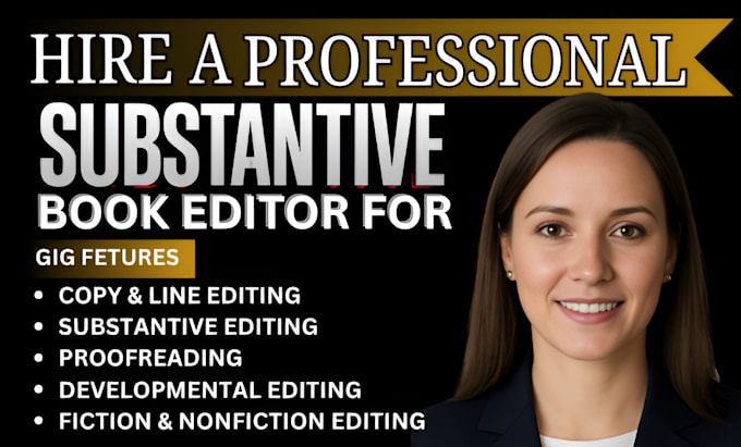 substantive developmental edit proofread format fiction novel non fiction book