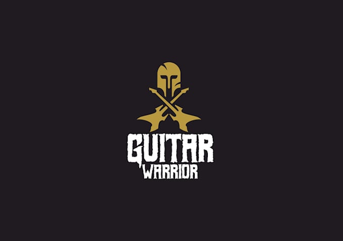 design badass guitar warrior logo