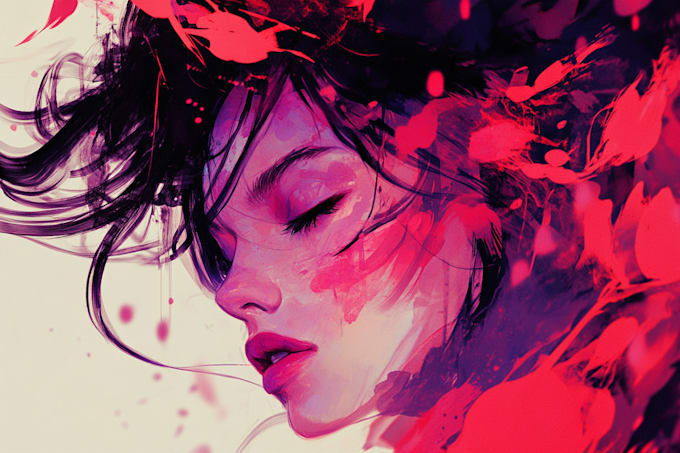 draw a digital abstract art illustration