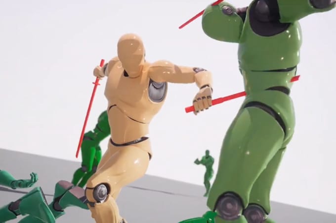 Animate game ready 3d character combat attack ik physics and fighting ...