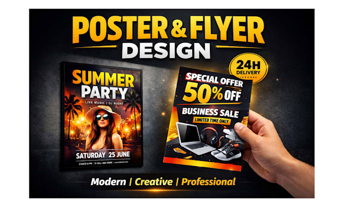 design premium brand posters and flyers designs