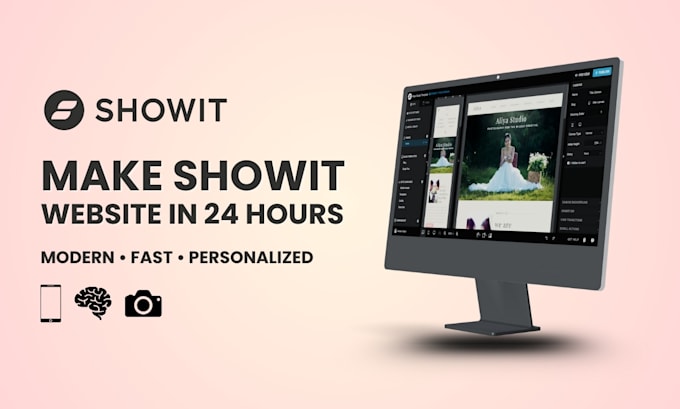 make, redesign customize photography showit website with SEO