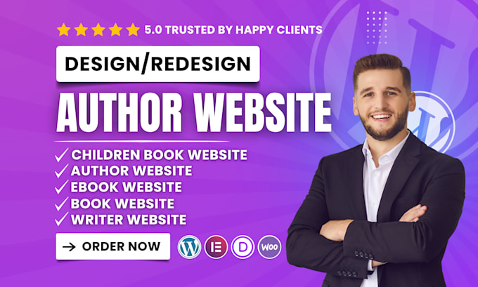 build modern book author website, ebook author website or children book website