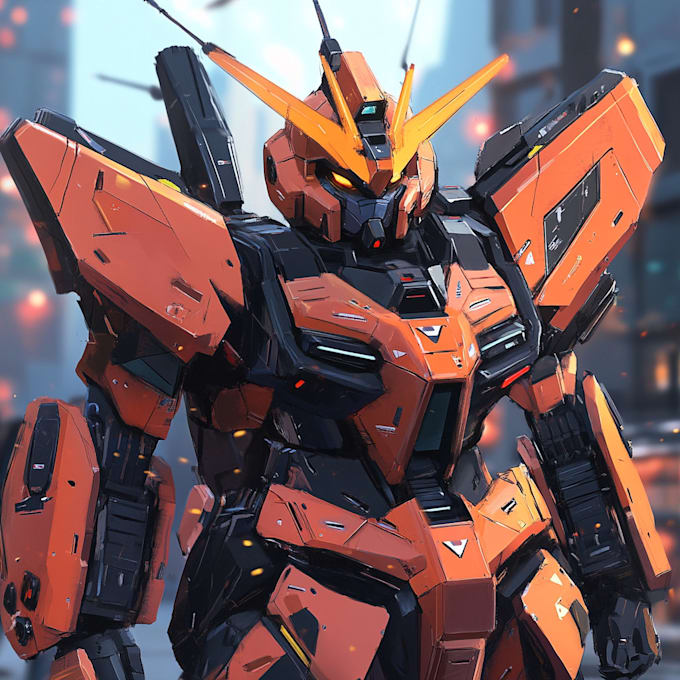 draw characters, robot, mecha for you